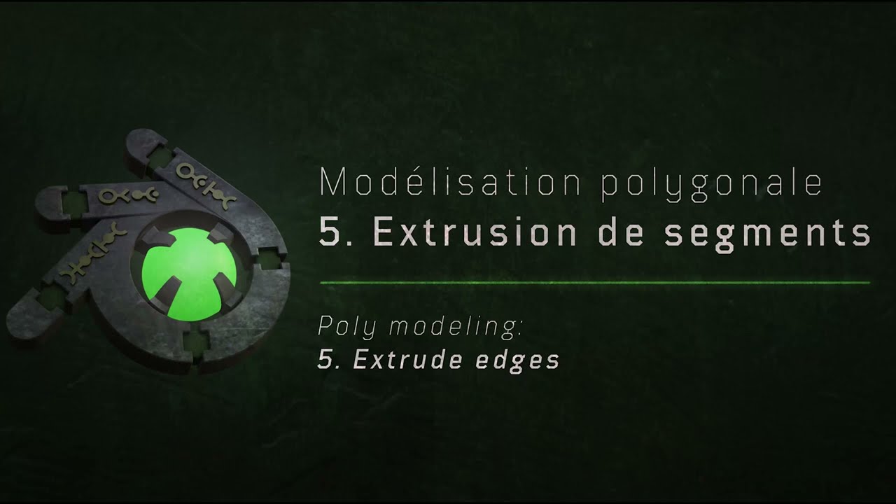 Tutoriels figurines Blender. Modélisation polygonale : 5. Extruder des segments