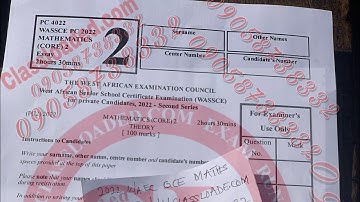 2022 WAEC GCE Maths Theory and Objectives Questions and Answers | How To Get 2023 Waec Gce Expo Runs