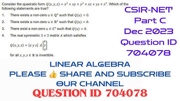 CSIR NET Mathematics December 2023 paper solution | Question id 704078 | #704078 @MathsLover2023