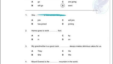 Question 2 MCQ 1 PSAC 2018