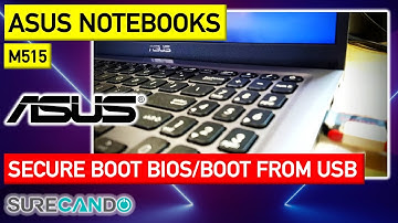 ASUS Get into BIOS Install Windows Change Boot Order Boot from USB Disable Secure Boot UEFI M515