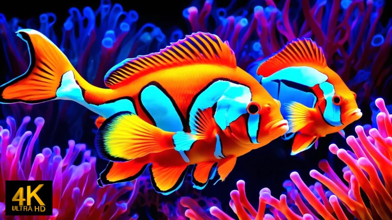 Ultimate 4K Aquarium: Tranquil Jellyfish and Reef Fish for Relaxation