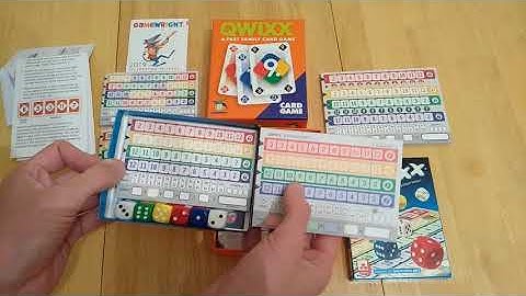 Qwixx: The Card Game compared to Qwixx + expansions. Flip and Fill Roll and Write board game preview