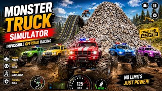  🔥 Monster Truck Simulator Gameplay | Impossible Offroad Racing & Ultra Realistic Graphics (4K) screenshot 3