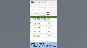 Quick Calculate working hours and Total Payout in Excel #shorts
