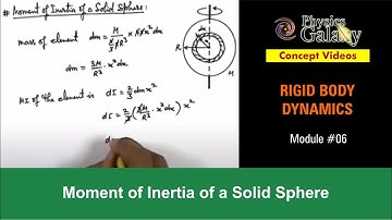 Class 11 Physics | Rigid Body Dynamics | #6 Moment of Inertia of a Solid Sphere | For JEE & NEET