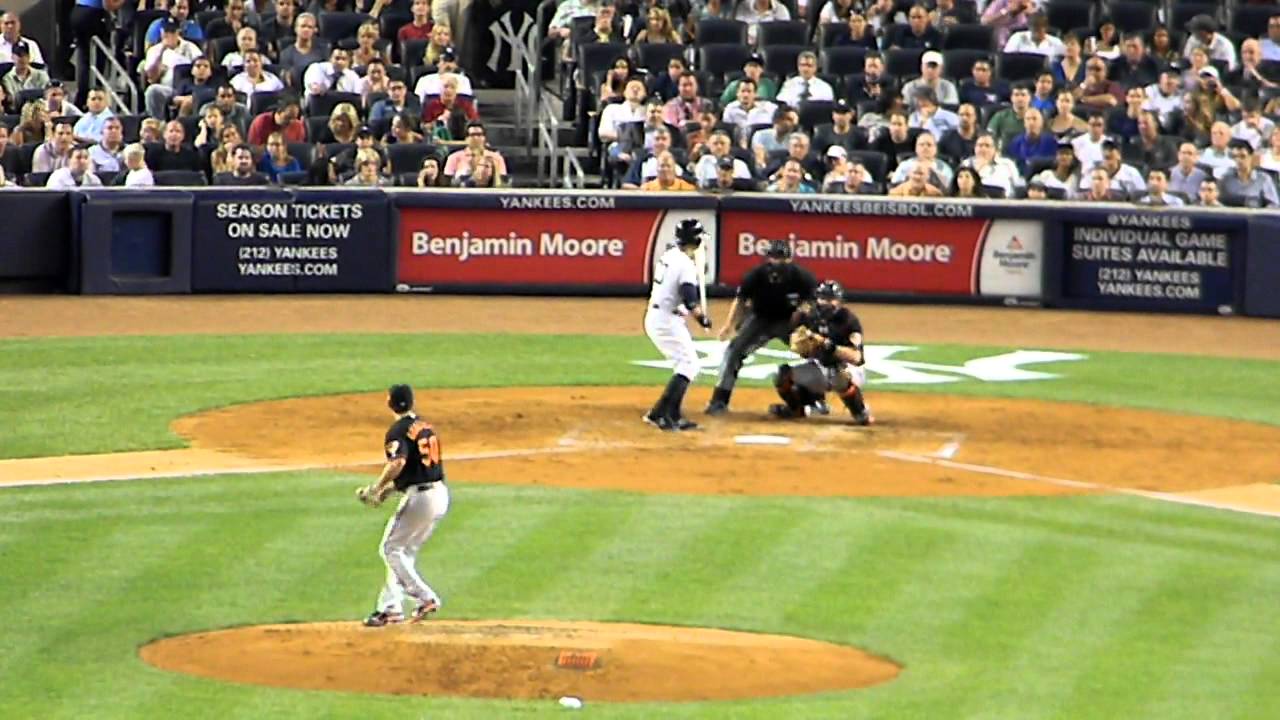 Yankees Nick Swisher Batting Vs Orioles 8/31/12 HD 