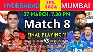 IPL 2024 MI vs SRH Comparison Playing 11 | SRH vs MI Playing 11 | IPL Mumbai vs Hyderabad | ipl2024