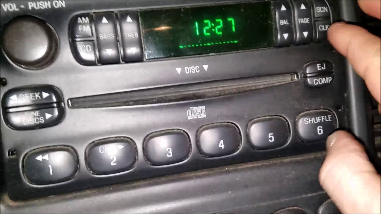 How to set the clock in Radio 03 Ford Escape YouTube