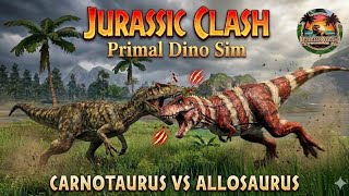 🔥🦖Jurassic Clash: Carnotaurus 🆚 Allosaurus 🦖🔥! #jurassicclash #carnotaurus #vs #allosaurus #gaming screenshot 2