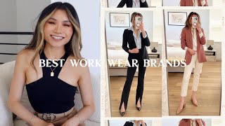 BEST WORK WEAR BRANDS *petites, business casual, professional* | work wear haul 2022 | Miss Louie