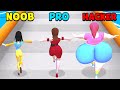 NOOB vs PRO vs HACKER - 300 Pounds Beauty Run