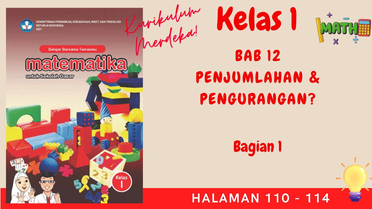 Kurikulum Merdeka Kelas 1 Matematika Bab 12 | Penjumlahan Dan ...
