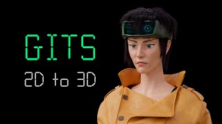 2D to 3D Ghost in the shell