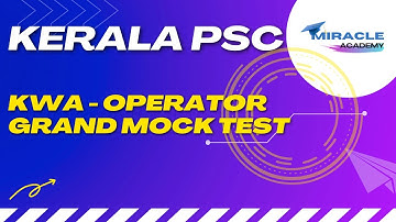 KWA OPERATOR | GRAND MOCK TEST | KERALA PSC