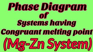 (Part-8) Phase Equilibrium|Mg-Zn system|Magnesium-Zinc system| Congruant melting point|Two component