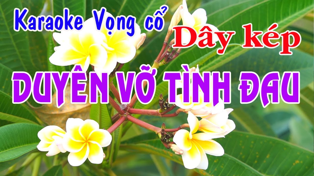 Karaoke vọng cổ DUYÊN VỠ TÌNH ĐAU - DÂY KÉP [T/g Nguyễn Thương]