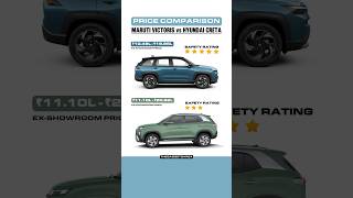 Maruti Victoris Vs Hyundai Creta Price & Safety Face-Off