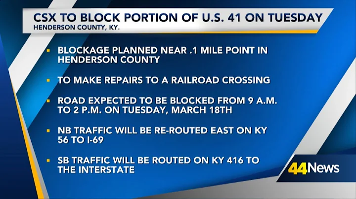 Temporary railroad crossing closures to begin in Henderson