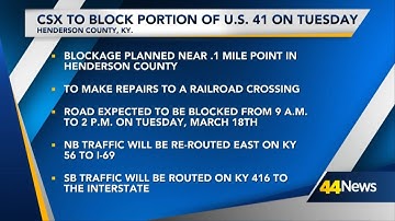 Temporary railroad crossing closures to begin in Henderson