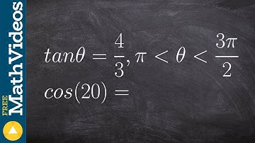 Evaluate an angle using the double angle of cosine from a triangle