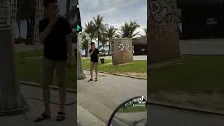 Driving Along Danang Beach Vietnam