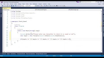 Check Vowel in c#