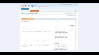How do I check the status of a student’s competency in SimChart for the Medical Office?