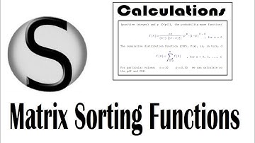 4.19 SMath Studio: Matrix Sorting Functions (Matrices 5)