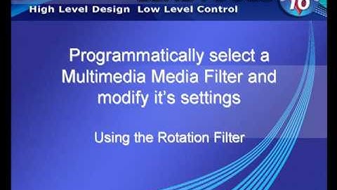 How to select and modify the settings for a DirectShow codec