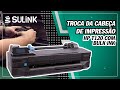 TROCA DA CABEÇA DE IMPRESSÃO DA PLOTTER HP T120 COM BULK INK INSTALADO - SULINK