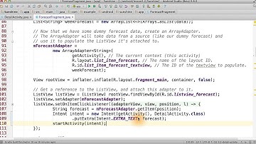 Launch DetailActivity - Developing Android Apps