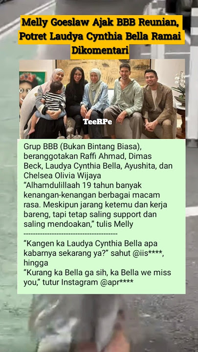 Melly Goeslaw Ajak BBB Reunian, Potret Laudya Cynthia Bella Ramai #shorts #feedshorts #masukberanda