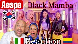 Aespa Black Mamba ♬ Reaction and Analysis 🇮🇹Italian And Colombian🇨🇴