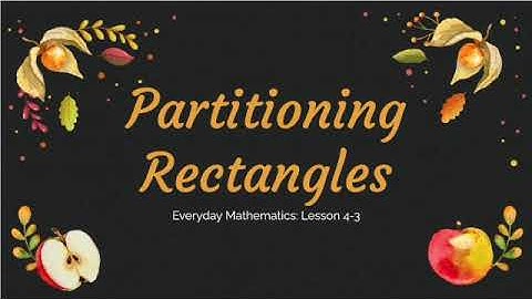 Partitioning Rectangles