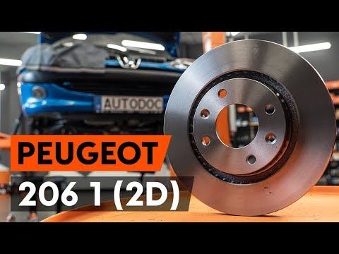 Cómo cambiar los discos de freno delantero en PEUGEOT 206 1 (2D) [VÍDEO TUTORIAL DE AUTODOC]