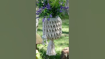 DIY Hanging Jar Design #macrame