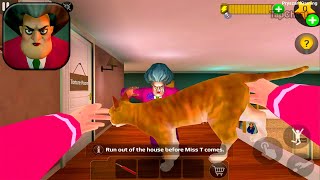 Scary Teacher 3D - Gameplay Walkthrough - Chapter 1 Troubled Waters - Free The Cat Level