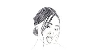 Lily Maymac Pencil Drawing & 1 Dakikada Karakalem