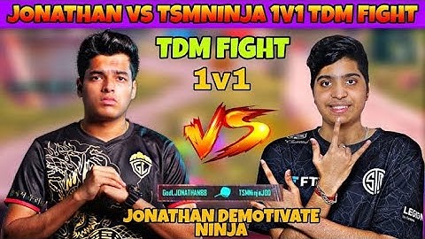 😱||  jonathan vs tsmninja ||🔥 1v1tdm fight 🔥 jonathan demotivate ninja😱 #jonathangaming #1v1tdm