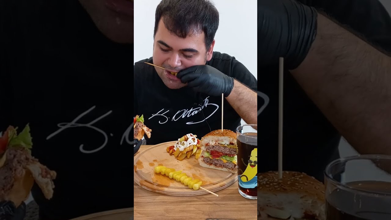 *ASMR* | DEV HAMBURGER YEME ASMR | EATİNG SOUNDS | ASMR TÜRKÇE