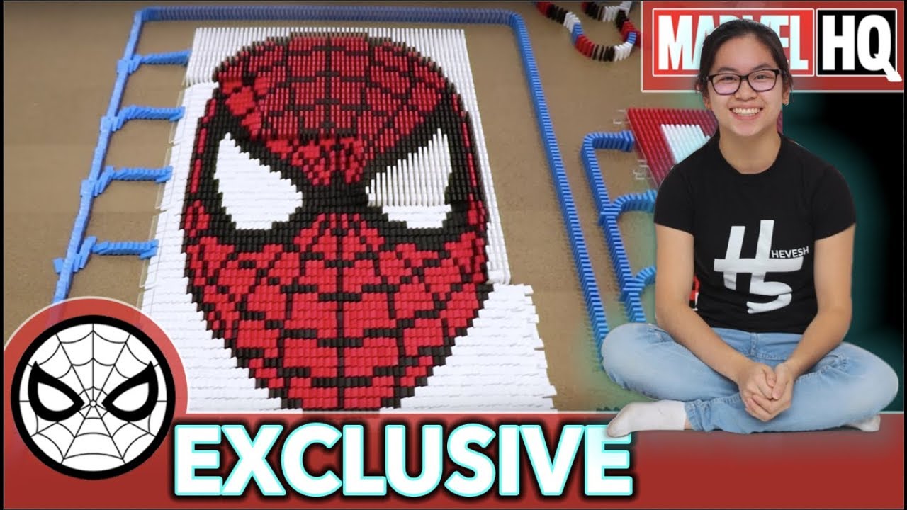 ⁣Spider-Man Domino Fall (10,000 DOMINOES!) with Hevesh5! | MARVEL HQ EXCLUSIVE
