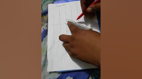 Drawing wave fronts of water waves in shallow water.