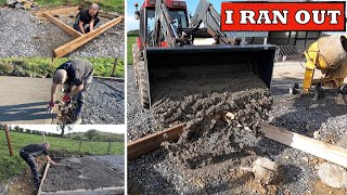 HOW TO FRAME AND POUR A CONCRETE SLAB BY YOURSELF | SHOVEL TO MIXER