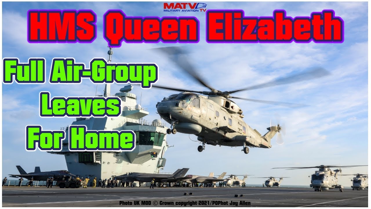 HMS Queen Elizabeth-Full Air-Group Leaves For Home | Highlights | HD. 