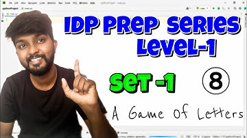 #8 Python IDP Preparation  Series Level 1 | Set 1 | A game of Letter s explained by shiva prasad m