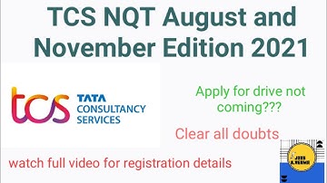 TCS NQT 2021 August | November 2021 Edition || Registration is going on | watch details and Apply