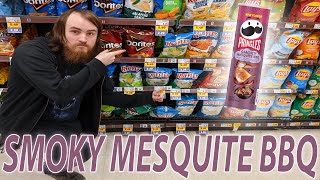 PRINGLES NEW SMOKY MESQUITE BBQ FLAVORED CHIPS REVIEW