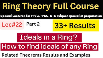 Properties of ideal in ring theory lec#22(2) #Improper #mathematics #ppsc #maths #problem #video #ms