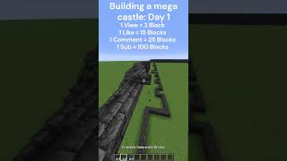 Day 1 of building a mega castle #castle #day1 #minecraft #megabuild #short #shorts #wellman